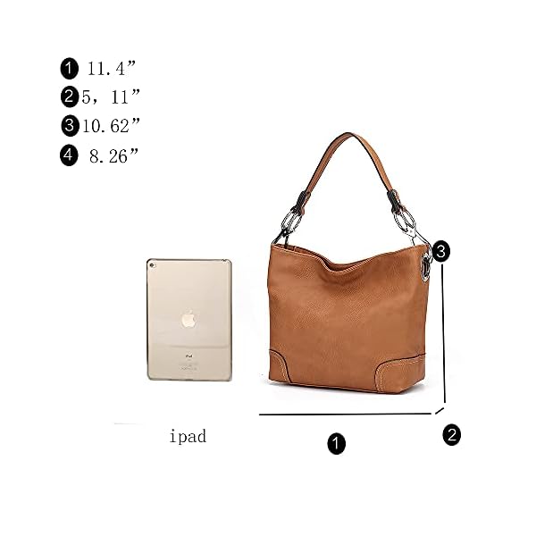 MKF-Hobo-Purses-for-Women--PU-Leather-Designer-Hobo-Shoulder-Handbag--Top-Handle-Pocketbook MKF Collection Hobo Purses for Women,Vegan Leather Handbag Slouchy Womens Shoulder bag – Fashion Top Handle Pocketbook