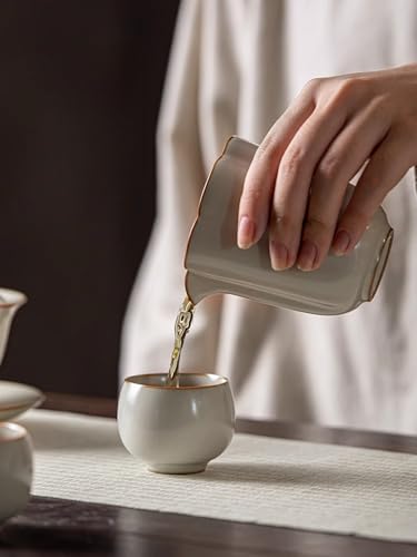Dispensador de té cerámico Ru de 220 ml, ideal para ceremonias de té relajantes en casa 6