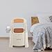 Bedside Commode, Potty Chair for Elderly and Disabled, Load Capacity 440lbs, Commode Chair for Toilet with Arms&Sensor Night Light for Pregnant Women, Patients