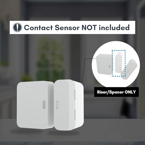 Magnet Riser Compatible with SimpliSafe | Alarm Contact Spacer with 3M Adhesive | Alarm Riser - Sensor/Magnet Not Included (1 Pack - 1/4 inch)
