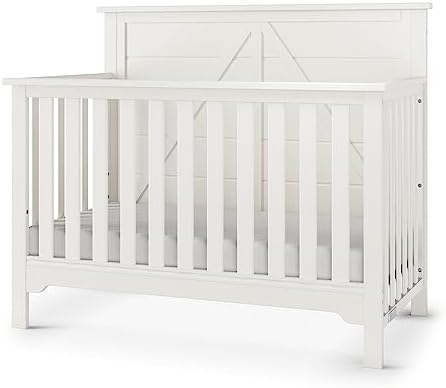 Forever Eclectic Woodland 4-in-1 Convertible Baby Crib, Brushed Cotton