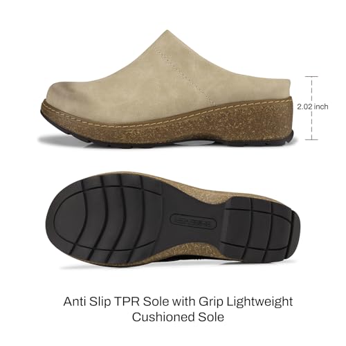 SHIBEVER Comfortable Clogs for Women Mules Arch Support Closed Toe Shoes by SHIBEVER - Used condition - Image 2