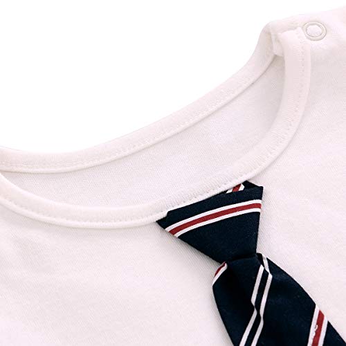 Bebone Baby Junge Smoking Taufe Hochzeit Anzug Babybekleidung Set (Blau, 59)