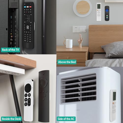 Freewindo Magnetischer Fernbedienungshalter, Wandhalterung, 5 Stück, TV-Fernbedienungshalter, Wandhalterung, Silikon-Fernbedienung, magnetischer Fernbedienungshalter für Bett, Fernseher
