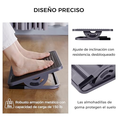 Miniatura 7 de Eureka Ergonomic Reposapiés Ajustable Ergonómico Bajo Escritorio Con Masaje Para La Oficina En Casa