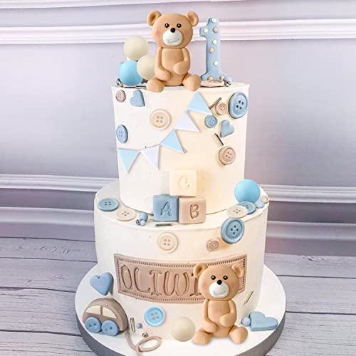 3D Bear Balls Cake Toppers For Birthday Baby Shower Party Decorations（33Pcs） #TOP2