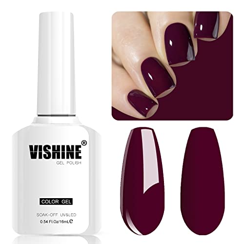 Vishine Smalto Gel viola 16 ml Soak Off UV LED Nail Art Smalto Gel Semi-permanente Gel Polish Uso professionale in Salone e Casa Colore Viola M110