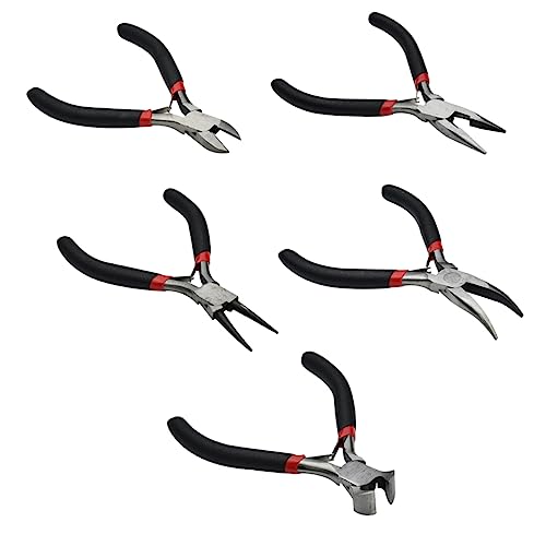 SEWACC 5pcs Mini Jewelry Pliers Jewelry Tools Tools Diy Craft Plier Black