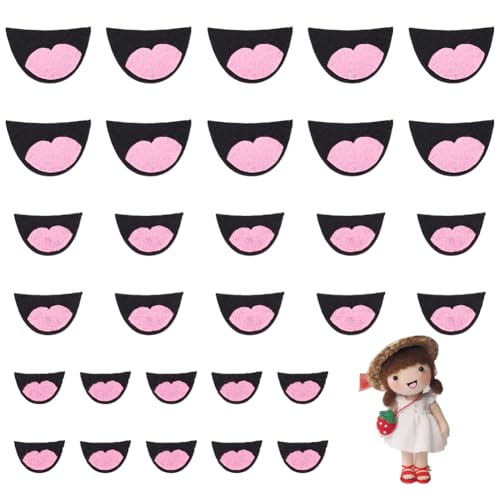 FINGERINSPIRE 30 piezas boca de fieltro para muñecas, 3 tamaños bocas para muñecas artesanales de fieltro bocas de fieltro rosa y negro bocas de fieltro para trabajos artesanales marionetas accesorios FINGERINSPIRE 30 piezas boca de fieltro para muñecas, 3 tamaños bocas para muñecas artesanales de fieltro bocas de fieltro rosa y negro bocas de fieltro para trabajos artesanales marionetas accesorios