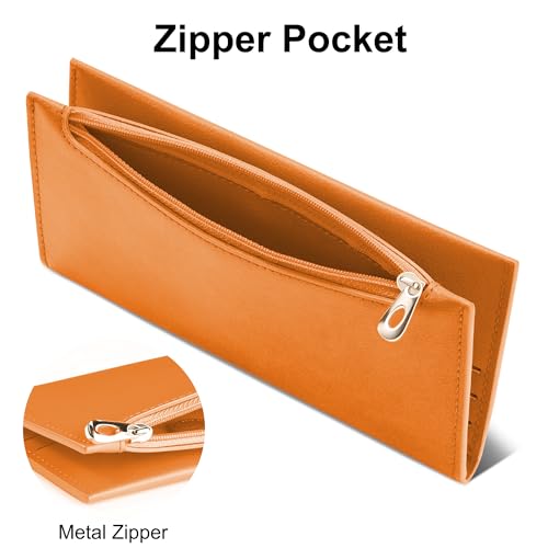 Image of Tipmile Slim Wallet for Women, RFID Blocking Credit Card Holder | Thin Compact Bifold Wallet with Zipper, Ladies Gift