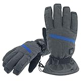 Aroma Season Rechargeable Battery Heated Gloves for Men and Women, Battery Powered Winter Gloves Winter Outdoor Activities, Hiking Gloves Relieve Raynauds Disease (Black, S/M)