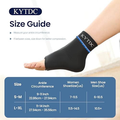 Ankle Ice Pack Wrap for Swelling & Sprained Ankle, Black，Large+Ice Packs | Reusable Gel Ice Pack for Hot & Cold Therapy - Compression Sleeve for Swelling, Achilles Tendonitis,Plantar Fasciitis — view 6