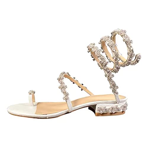 Sandales spirale strass élégantes pour mariage et bal soirée chic chic