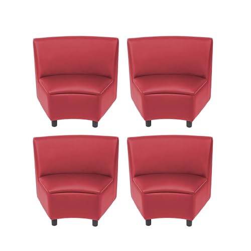 Image of FDP Kid Comfort Collective Modular Wedge Chairs, 4-Pack - Red