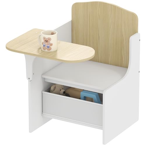 Meuble enfant gain de place table et chaise pour chambre avec bac de rangement - 2