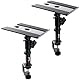 Tlingt Support Studio-Monitor- und Lautsprecherständer, Klemm-Desktop-Ständer, 2er-Set, 24 x 22.5 cm große Metallablage für Monitorlautsprecher, Regallautsprecher, Laptops.