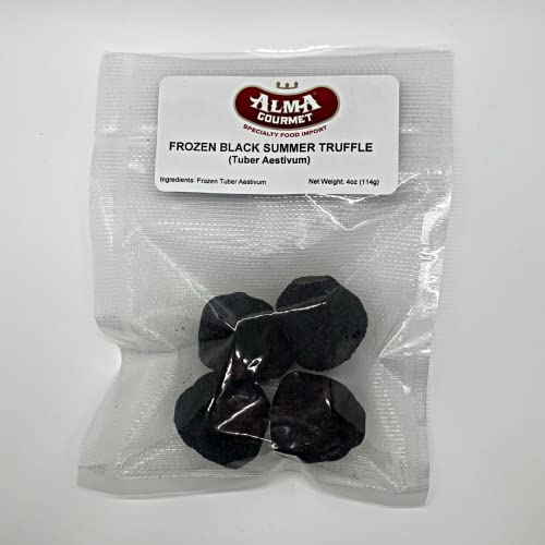 Alma Gourmet Frozen Black Summer Truffle | Frozen Tuber Aestivum (4 oz)