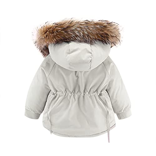 KAGAYD Boys Girls' Ski Jacket and Snowbib Snowsuit Set Furry Hooded Jacket Coat Overall Snow Suit Set for Kid4