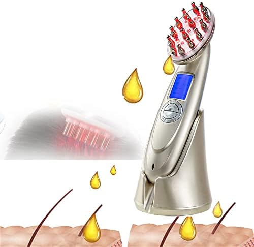 مشط علاج عطري لتدليك فروة الرأس، فرشاة شعر الرأس للعلاج بالضوء الأحمر والأزرق للرجال والنساء لمعالجة الشعر الخفيف للشعر الكثيف والكثيف
