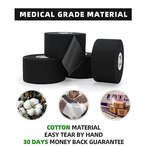 Ok Tape Athletic Sports Tape（4-Rolls) - Very Strong Tape For Athlete & Sport Trainers & First Aid Injury Wrap, Perfect For Fingers Ankles Wrist On Bat, Hockey Stick - Dark Blue #TOP1