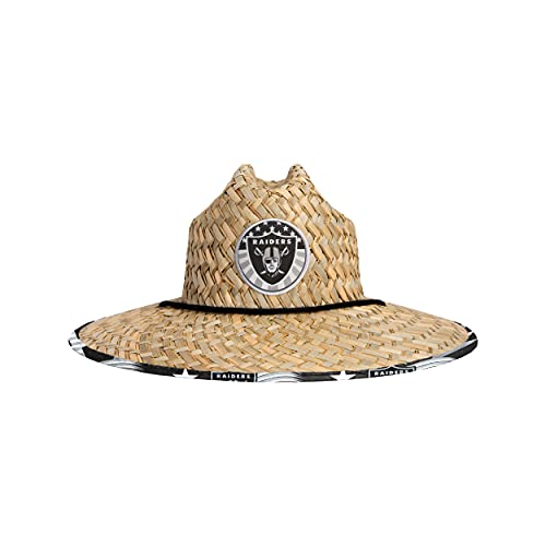 Image of NFL Team Logo Americana Floral Lifeguard Beach Straw Sun Hat
