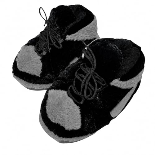 Image of Warm Furry Sneakers Slipper Comfy House Shoes Winter Plush Fuzzy Slipper Shoes For Women Men One Size Fits Most Fluffy Slides For Indoor Outdoor Bigfoot Gifts Houseshoes