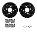 Dynamic Friction Company Front Brake Rotors-Drilled and Slotted-Black with 5000 Euro Ceramic Brake Pads includes Hardware 8612-31004