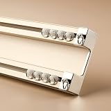 Set di montaggio a soffitto a doppio binario da 2 m, resistente, tenda a soffitto per soggiorno, camera da letto, divisorio, facile installazione, design elegante, colore: scuro
