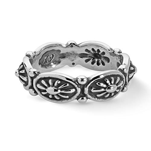 American West Jewelry Sterling Silver Concha Design Ring, Sizes 5 to 10