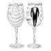 Enesco Designs by Lolita Wine Glass, Bride & Groom Set os 2, 15 oz