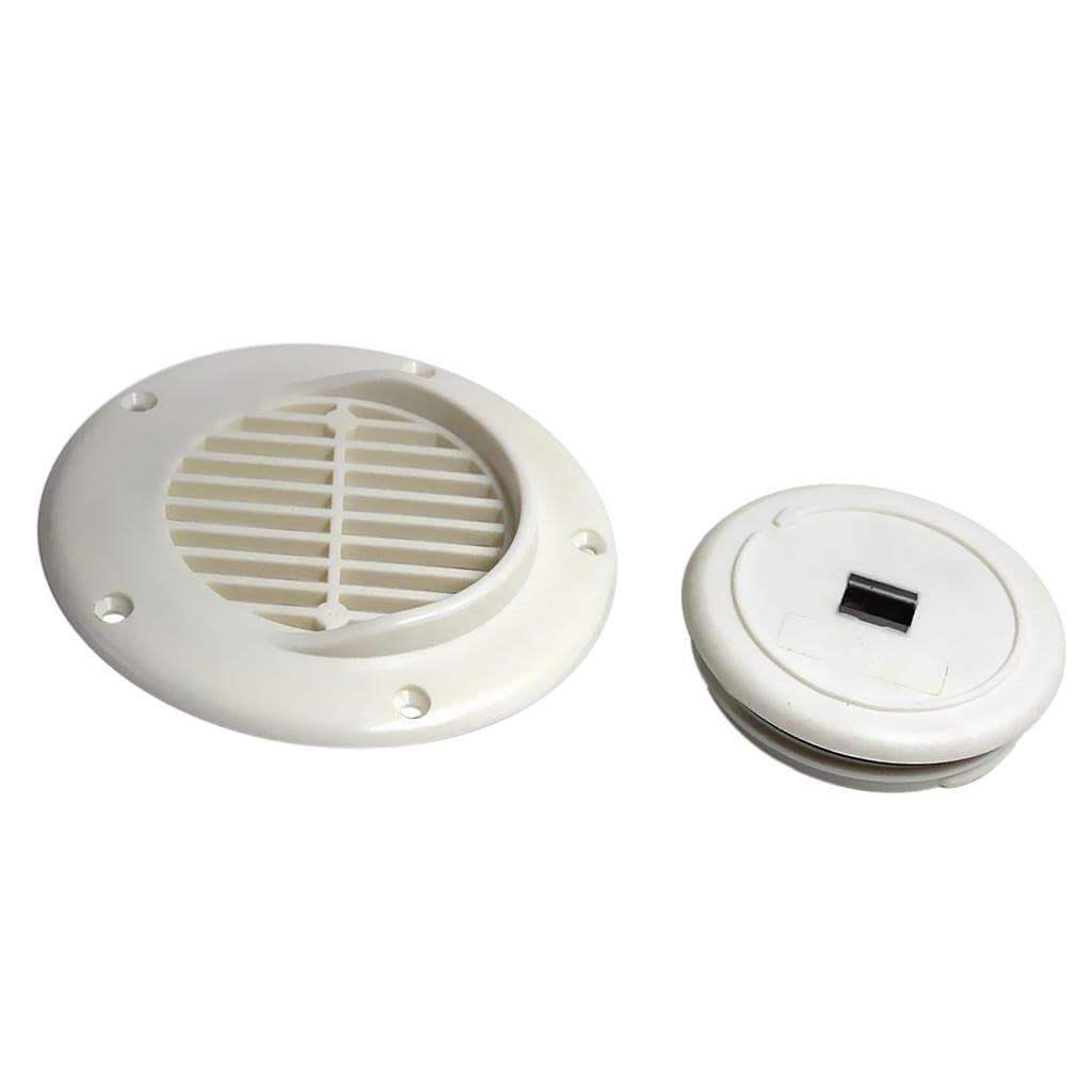 Skkwjege White Round Marine Boat Scupper Stopper Bung Drain Holes Plug Transom Drain Plug