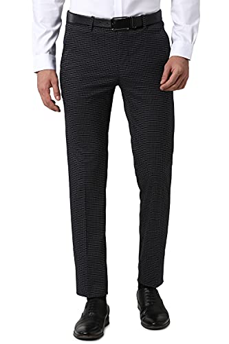 Image of Peter England Men's Slim Fit Polyester Blend Trousers