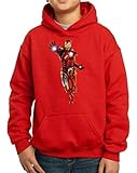 Sudadera Iron Man The Fan Tee Sudadera de NIÑOS Iron Man Los Vengadores Hulk Stark Industries 007 9-11 años