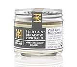 Indian Meadow Herbals Wild Yam Root Cream (2oz) - USDA Certified Organic Balancing Cream for PMS & Menopause Relief - Estrogen & Progesterone-Free. Handmade By US. Woman-owned & Operated Since 1994.