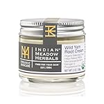 Indian Meadow Herbals Wild Yam Root Cream (2oz) - USDA Certified Organic Balancing Cream for PMS & Menopause Relief - Estrogen & Progesterone-Free. Handmade By US. Woman-owned & Operated Since 1994.