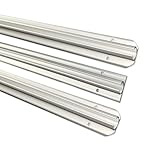 Purely Outdoors Awning Rail Kit For Caravan Motorhome Campervan – 3 x 1.2m Aluminium Awning C-Rail Channel Track with Screws & Adhesive Backing