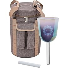 Meinl Sonic Energy Essence Crystal Singing Bowl 5.5" High-Purity Quartz with Resonant Rod, Bag, O-Ring for Meditation, Yoga, Sound Baths, Chakra Healing