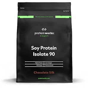 THE PROTEIN WORKS Protéine de Soja 90 (Isolat) en Poudre | 100% D&rsquo;Origine Végétale | Faible Teneur en Matières Grasses | Sans Sucre Ajouté | Sans Gluten | THE PROTEIN WORKS | Chocolat Onctueux | 1kg