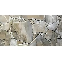 AWERT 48x18 inches White Grey Rocky Terrarium Background Stone Aquarium Background Rock Fish Tank Background
