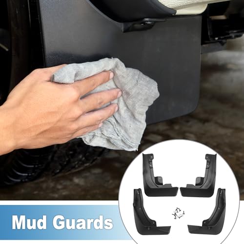 Image of Mud Flap Splash Guard with Mount Accessories Front & Rear Side Mud Guard for Honda CR-V 2023 2024 (Set of 4), 29x25x12.5cm, Black