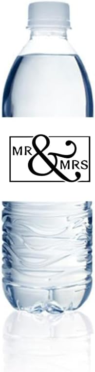 36PCS Mr&Mrs Water Bottle Sticker Labels Wedding Party Decorations Bride to Be Birdal Shower Supplies
