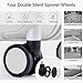 Hanke 16 Inch Underseat Carry On Luggage with Spinner Wheels Hard Shell Suitcases Mini Small Carry On Bag for Airline Approved TSA Luggage Lightweight Travel Suit Case(Smoke White)