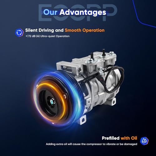 Image of ECCPP A /C Compressor with Clutch Fit for Suzuki Aerio 2.3L 2004-2007 | Fast Cooling 2002-2003 Fit for Suzuki Aerio 2.0L AC Compressor