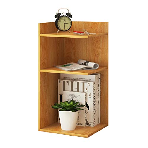 ZHANGXABN Estantería Tingting1992 de Madera, estantería de Esquina de Tres Niveles, Sencilla, multifunción, para el hogar (Color: Natural B) (Natural a)