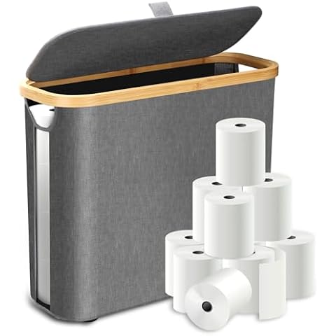 Scricor Stackable Foldable Toilet Paper Storage Basket Cover