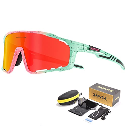 UVTQSSP Sportbrille Polarisiert Mit UV400 Schutz - Ultraleichte Fahrradbrille Für Herren & Damen
