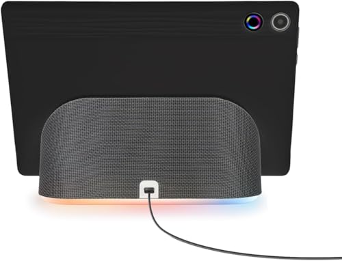 2026 Verbessertes Tablet, Android 15 Tablet 10 Zoll mit Bluetooth-Lautsprecher-Dock, 24 GB RAM+64 GB ROM+1 TB TF, Octa-Core Tablet , Dual-Kamera, Langlebiger Akku, 1280*800, Wi-Fi 6&BT 5.3(Schwarz)