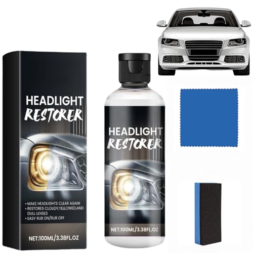 Automotive Headlight Lens Restorer,Headlight Restoration Kit,Scratch Remover Kit for Cars,Car Polishing Kit,Headlamp Restoration Kit,Car Polishing Compound,Headlight Cleaner,Polishing Headlights