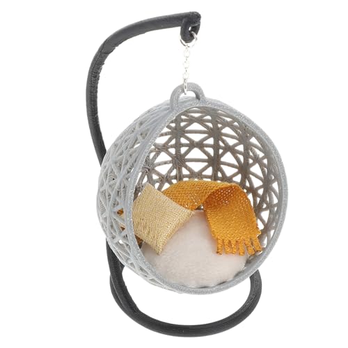 Toyvian Miniatur HäNgesessel Modell, 1:12 Puppenhaus MöBel DIY HäNgender...