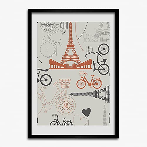 Cadre photo 50x70 cm MDF Tulup avec affiche Symboles de la France